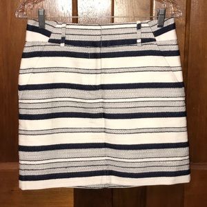 Loft Blue and White Skirt Size 2